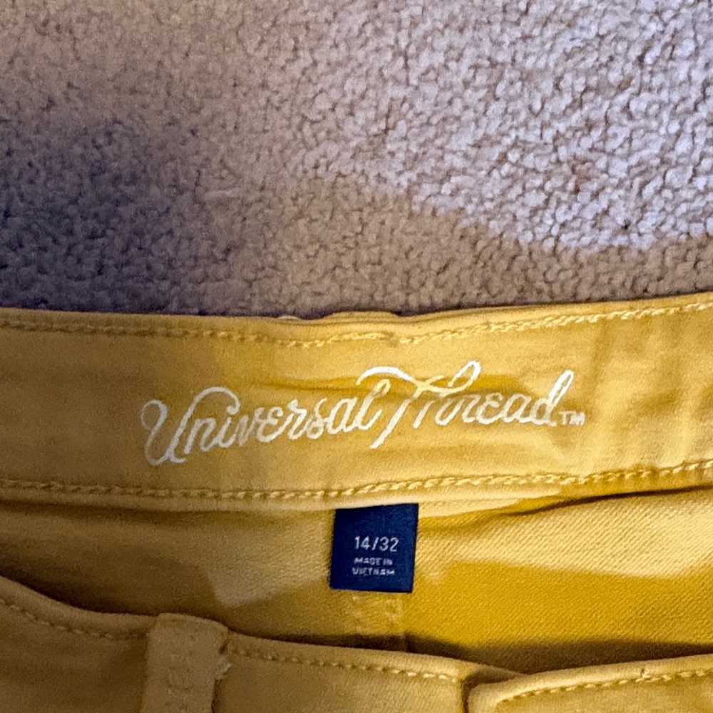 Universal Thread Yellow High-Rise Button-Fly Deni… - image 2